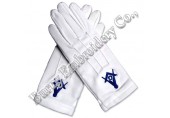 Masonic Regalia Hands Embroidery Gloves